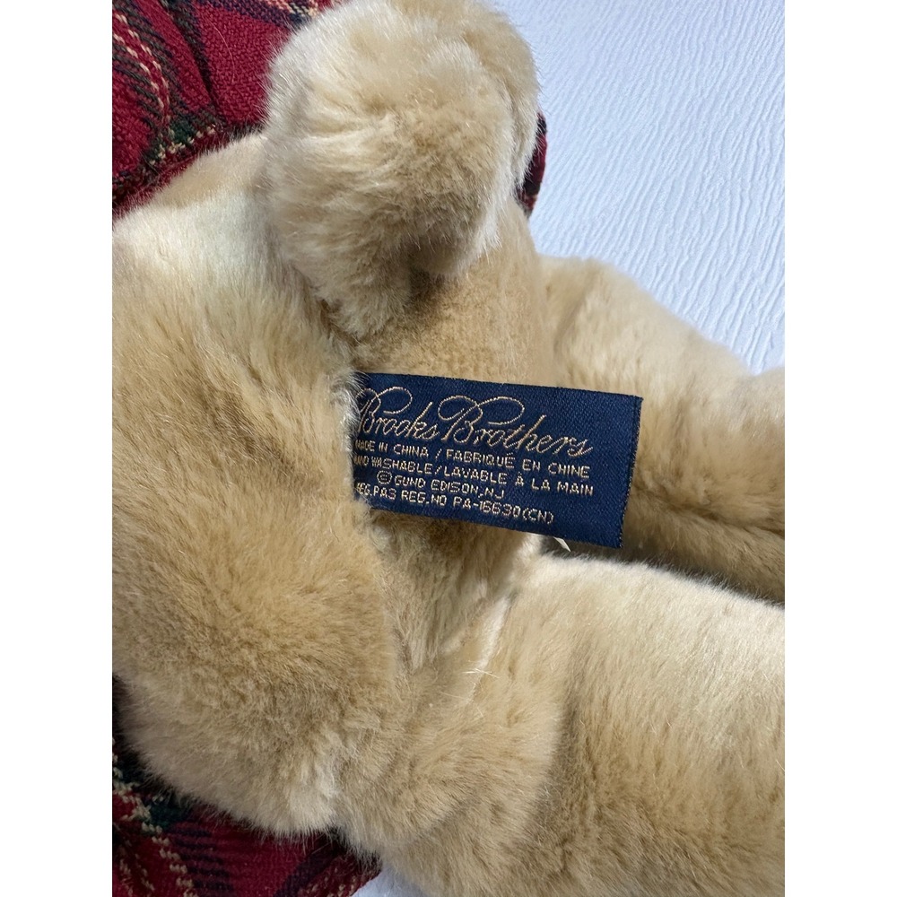 Brooks Brothers GUND Teddy Bear Plush Plaid Dress Bow Golden Fleece Logo S0044 - Picture 7 of 8